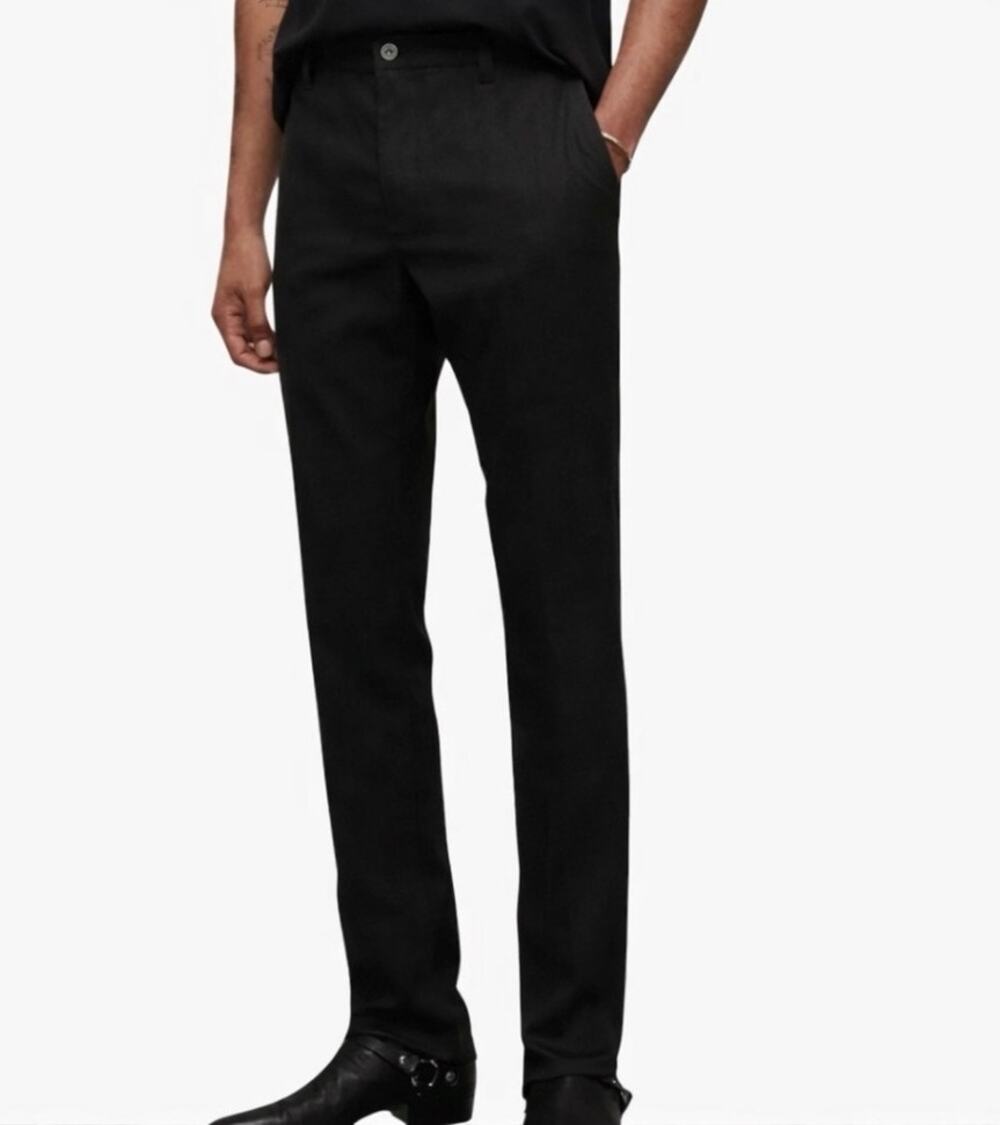 John Varvatos Motor City Slim Black Wool / Cotton Pants Size 31 NWT $348 MSRP
